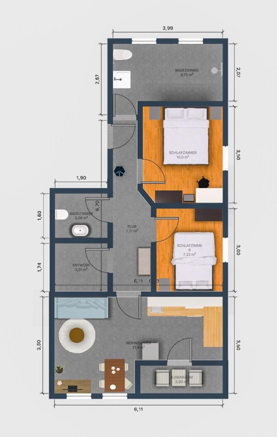 Exklusive Ferienwohnung In Lingen Holthausen 2Zim, 2Badez,Kueche,Balkon,Waschmaschine Exterior foto